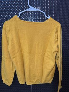 Yellow Button-Up Cardigan