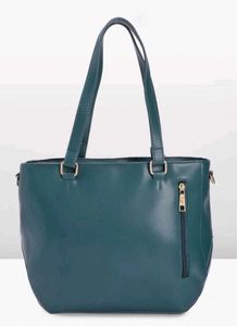Stylish Teal Handbag with Gold Chain
