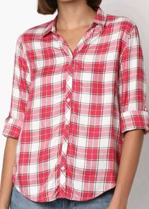 Classic Red Plaid Button-Up Shirt