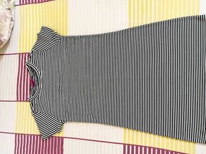 Classic Black & White Striped T-Shirt Dress