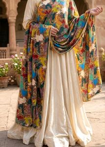 brand new Vibrant Paisley Print heavy Dupatta