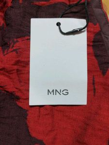 Chic Red &amp; Burgundy Abstract Print Dress