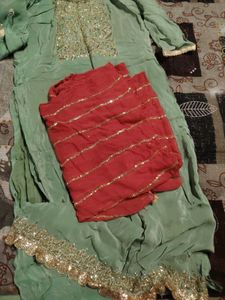 Elegant Silk Kurta Set with Dupatta