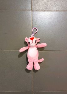 Pink Panther Plush Keychain