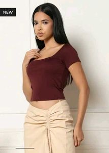 Shein Square Neck Short Sleeve Tshirt