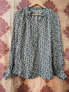 Boho Floral Print Blouse