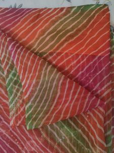 Vibrant Leheriya Saree with Sequins