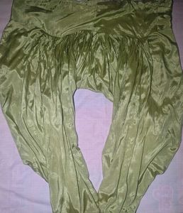Olive Green Silk Salwar Pants