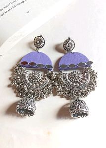 Rainvas oxidised heavy jhumka 💜