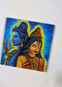 Mini Shiv parvati Painting