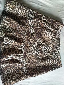 Leopard Print Wrap Skirt