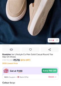 Roadster ter Lifestyle Co Men Solid Casual Shoe