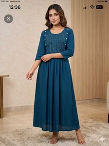 Elegant Teal Blue Maxi Dress