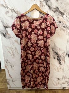 Chic Floral Print Short Sleeve Dress