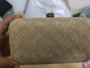 Gold Party Wear Clutch