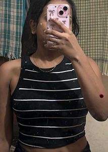 Black & White Striped Tank Top