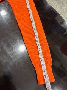 Vibrant Orange Knit Sweater