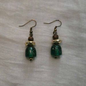 Sparkling Green Dangle Earrings