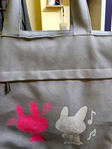 Cute Bunny Print Tote Bag