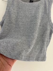 Gray Sleeveless Tank Top