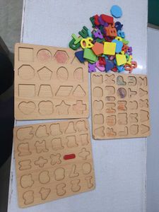 Number Flash card + Wooden Alphabet,puzzle