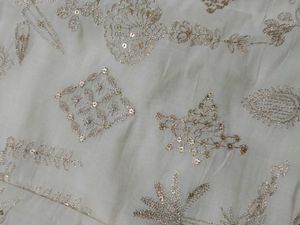 Elegant White short Kurta with Gold Embellishments