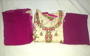 Chanderi Womens  Partywear Suit