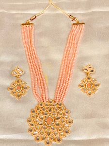 Elegant Beaded Necklace and Earring Set