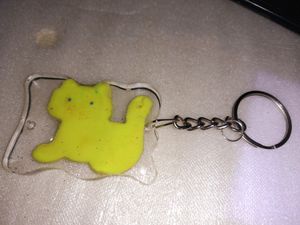 Cute Yellow Cat Keychain