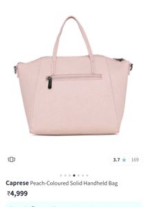 🚨SALE🚨Caprese Peach-Coloured Solid Handheld Bag