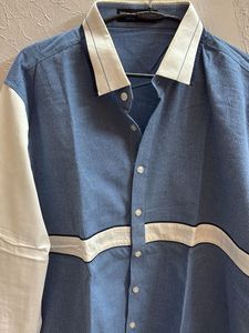 KENA Men's Color Block Button-Down Shirt