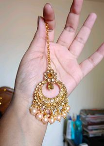 Golden Medium Size Mangtika For Party