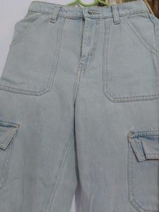Light Wash Cargo Jeans