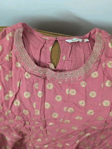 Max Collection Pink Kurta with Polka Dots