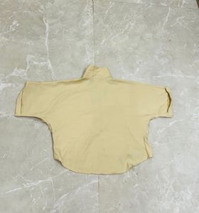 Oversized Beige Collared Shirt