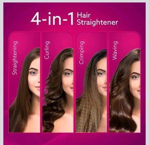 3-in-1 Hair Styler: Straightener, Curler &amp; Crimper