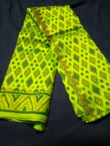 Shenega Green Silk Cotton Saree