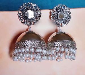 Exquisite Jhumka Earrings with Pearls