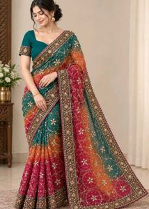 Designer Multicolour Saree
