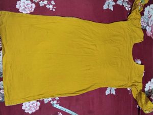 Embroidered Yellow Kurta