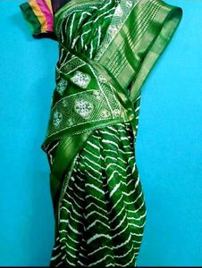 Green silk saree