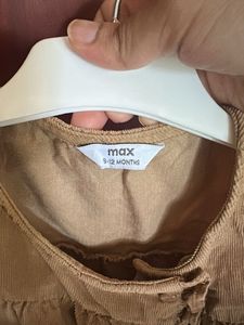 baby Tan Corduroy Button-Up dress