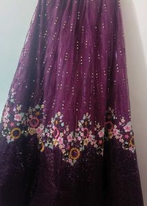 Purple Sequin Lehenga