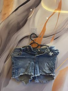 Blue Denim Cut-Off Shorts