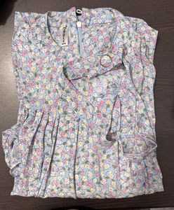 Floral Tie-Neck Blouse