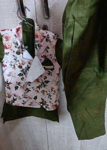 Boys Ethnic Set - Floral Waistcoat