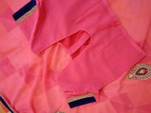 Beautiful Pink Embroidered Saree
