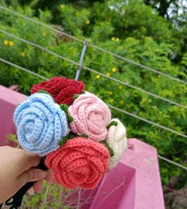 Crochet Rose Bouquet ( 150 Per Piece)