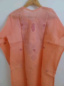 Cotton Kurta With Hand Embroidery