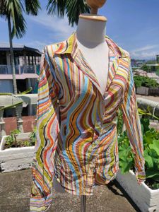 Vintage Striped Button-Up Shirt